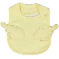 yellow Детские нагрудники из хлопка; 5 цветов; водонепроницаемый нагрудник; Бандана с вышивкой ангела; Одежда для мальчиков и девочек - Цвет: yellow