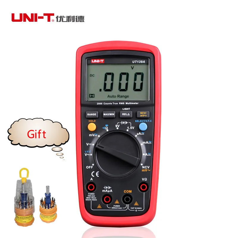 Цифровой Высокоточный мультиметр UNI-T UT139C автоматический электрический