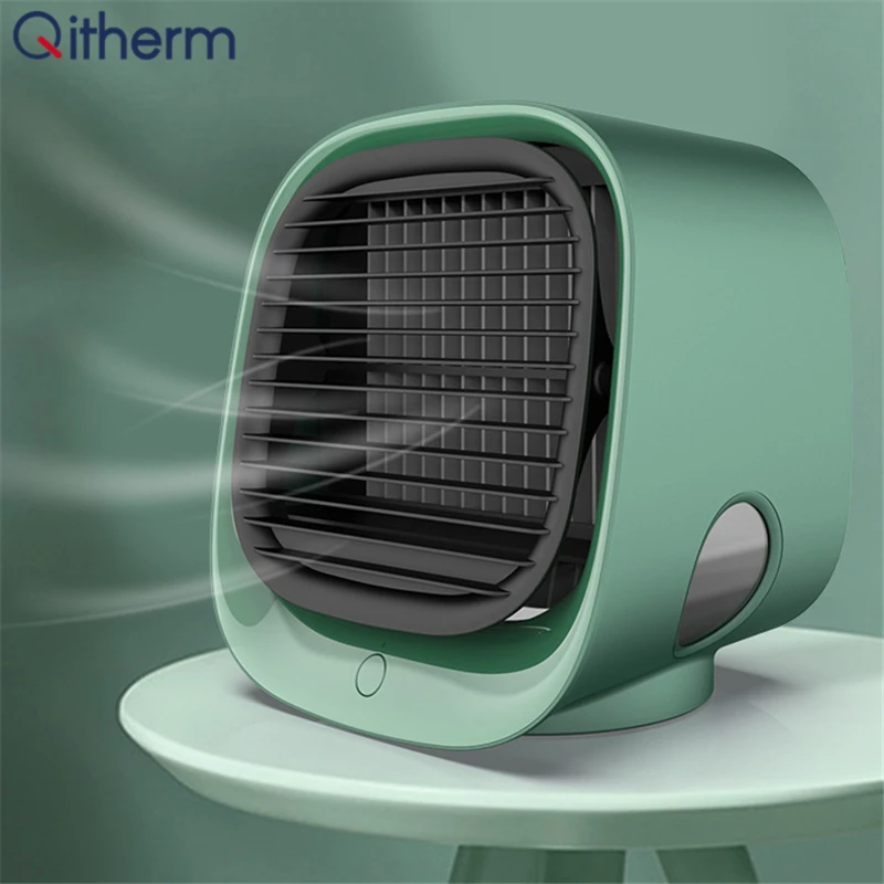 

USB Mini Air Conditioner with Night Light Portable Humidification Desktop Air Cooler Multifunction Summer Air Cooling Fan