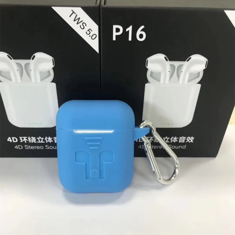 

P16 TWS Earphones Bluetooth Pop up Support Wireless Charging Earbuds 4D Stereo Sound PK twsi11 i20 tws W1 Chip For Drop Shipping