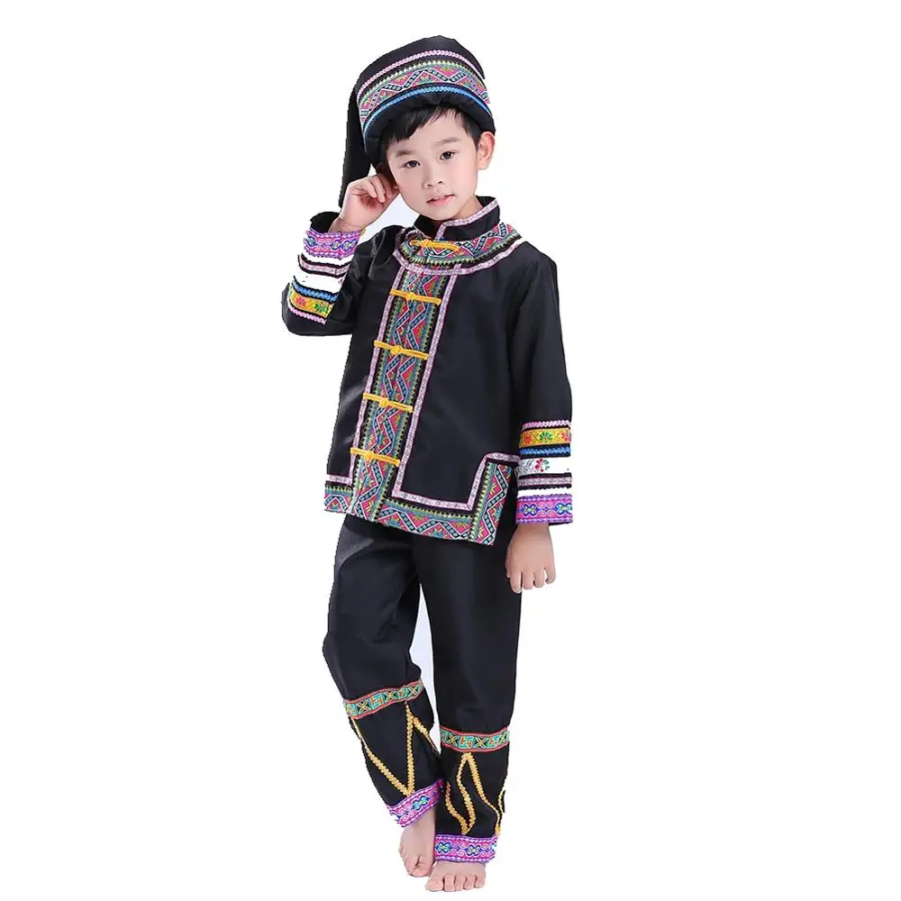 Костюмы Miao для мальчиков одежда Hmong традиционный стиль китайский костюм