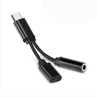 2021 NEW 2 in1 USB-C Type C Cableto 3.5mm Jack AUX Audio Cable Charging Cable Headphone Adapter dropshipping