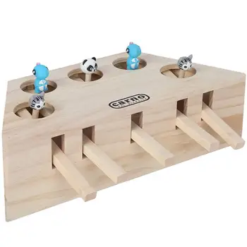 

Educational Toys Cartoon Cat Chase Mouse Wooden Interactive Puzzle