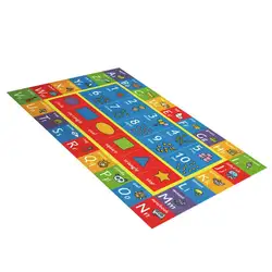 Детский плюшевый коврик цифровой графический коврик с буквенным рисунком Коврик противоскользящий ударопрочный игровой коврик для