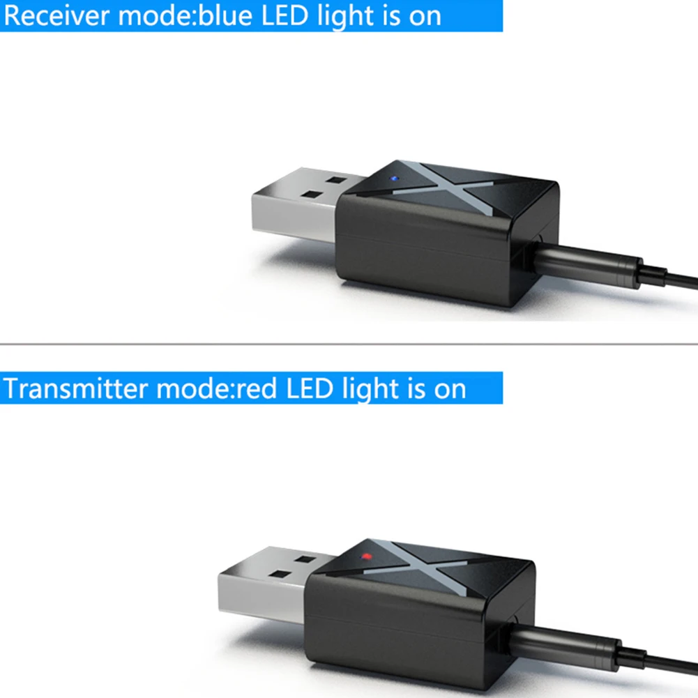 Bluetooth ресивер стерео 3,5 мм для автомобильной музыки высокоскоростной USB для ТВ передатчик адаптер Широкая совместимость Aux BT5.0 беспроводной