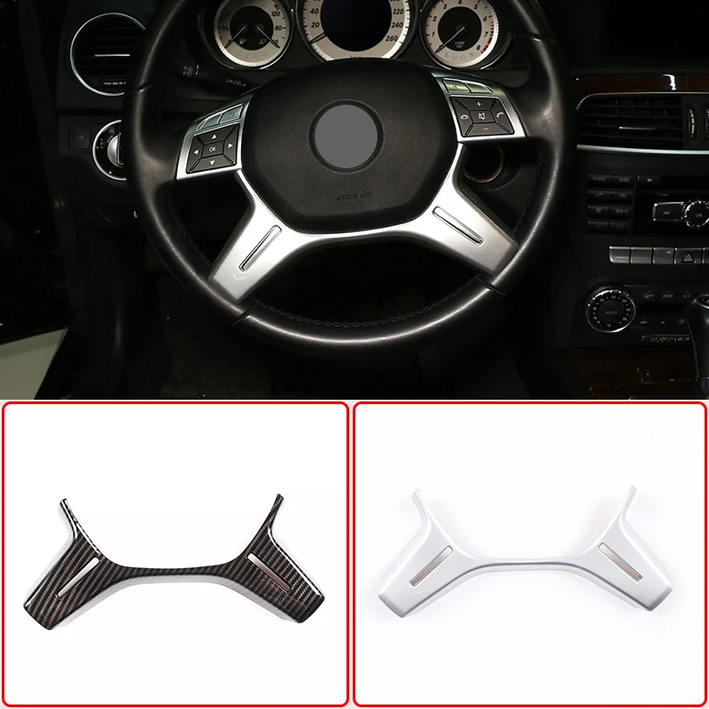 Car Silver Steering Wheel Frame Trim Cover Sticker For Mercedes Benz C E ML GL Class W212 X166 W166 W204 C180 C200 Auto Styling |