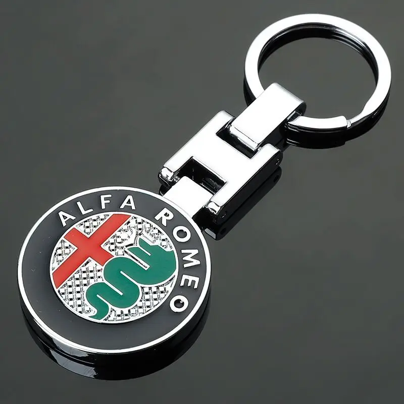 3D высококачественный металлический брелок для ключей ALFA ROMEO, брелок для ключей Mito 147 156 159 166 Giulietta Spider GT, автомобильный логотип, эмблема, значок