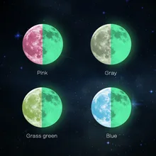 Funlife 30 см блестящие наклейки с Луной Детская комната украшения ночник Луна земля наклейки на стену FL1093