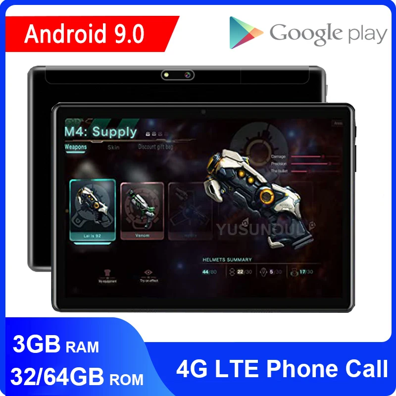US $130.67 Double Kill High Version Android 90 OS 10 inch tablet 4G LTE 3264GB ROM 8 Cores 1920x1200 WiFi Bluetooth GPS Tablette 101