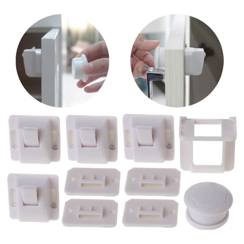 

4Pcs Children Magnetic Invisible Lock Baby Kids Cupboard Lock Drawer Safe Lock