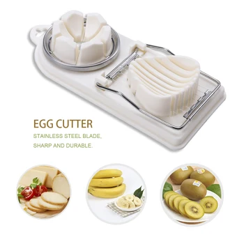 

1PC Stainless Steel Multifunctional Fruite Egg Cutter Cutting Egg Slicers Wire Kitchen Accessories Slicing Gadgets Cooking Tools