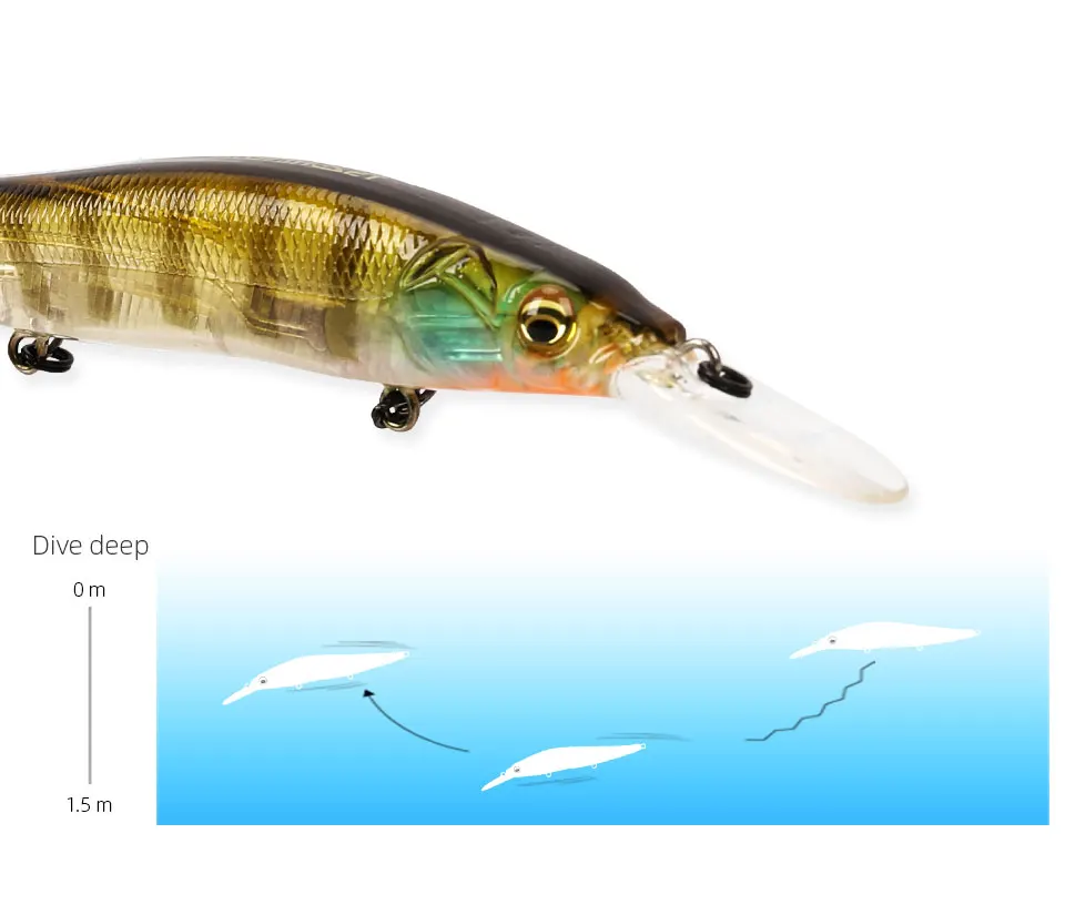 TSURINOYA Suspend Minnow приманка DW50 110 мм 14,7 г вольфрамовый стальной шарик Высокое качество искусственная плавающая приманка вобберы кривошипная приманка 8 цветов