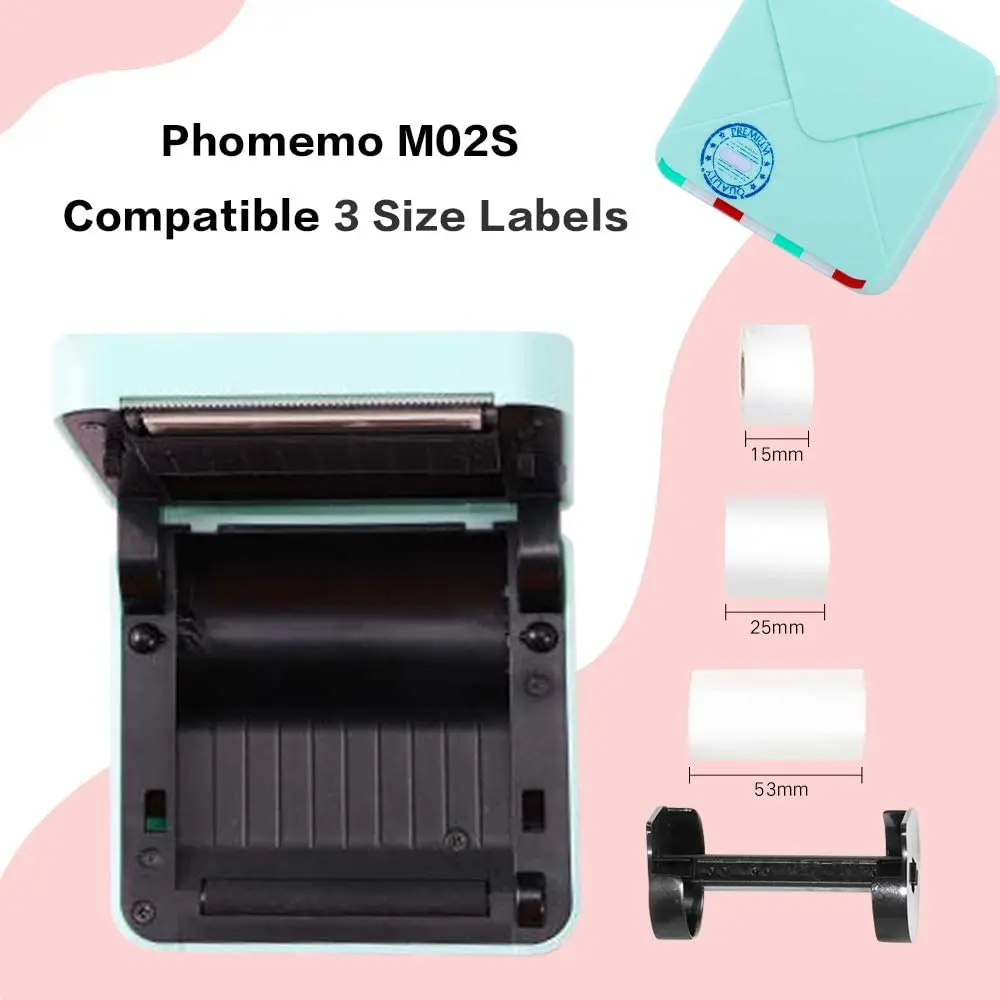 Карманный принтер Phomemo M02S 300 точек/дюйм HD Bluetooth миниатюрная термопечать наклейка