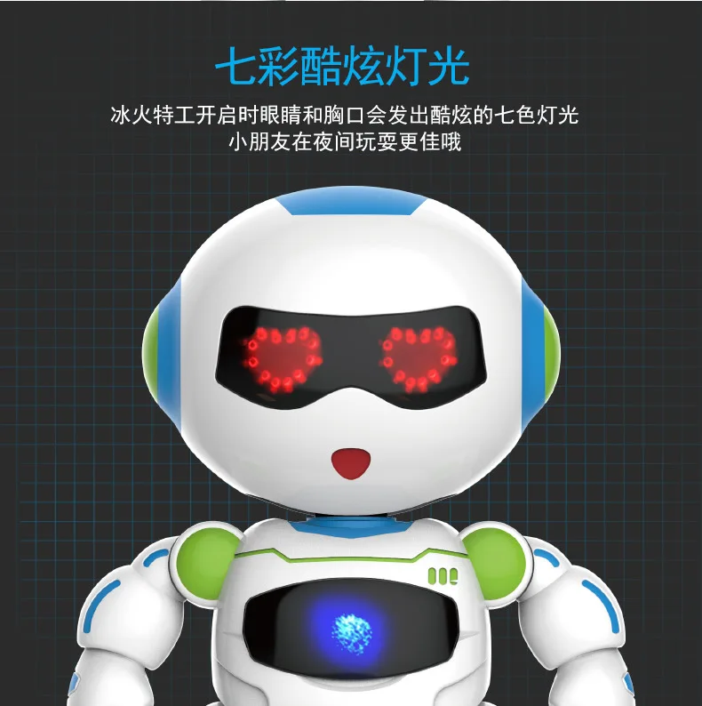 CHILDREN'S Toy Fruit ICE Agent Smart Remote Control Robot Singing Dancing Forward round Steak Robot Models