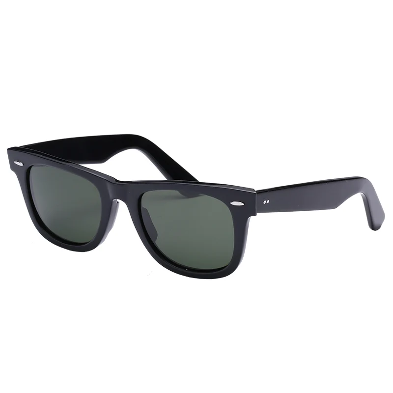 Высококачественные солнцезащитные очки с стеклянными линзами для мужчин wo мужские роскошные брендовые дизайнерские очки с заклепками элегантные женские квадратные очки UV400 защита