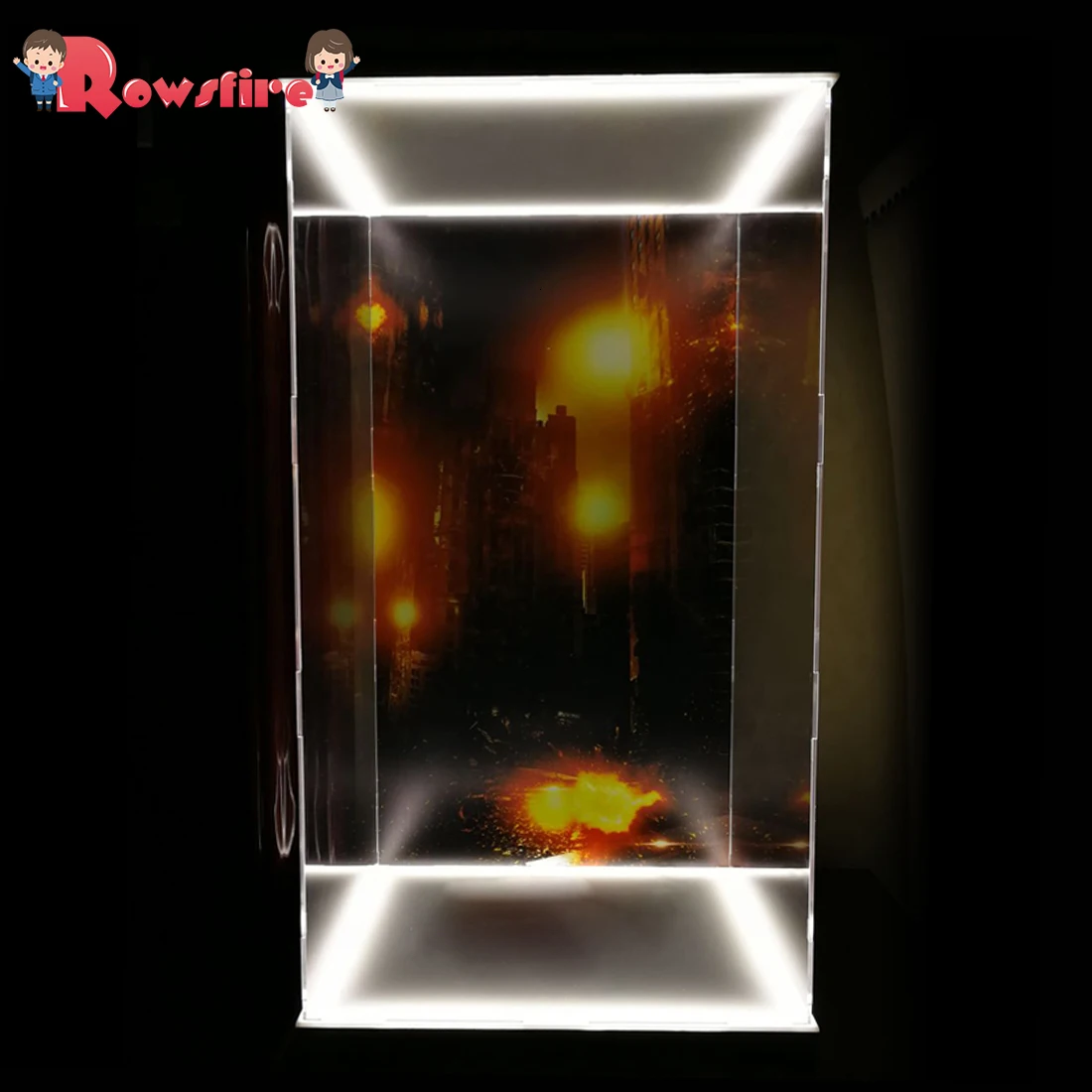 

1/6 Action Figure Display Case Dustproof Acrylic Showcase Box with Lights for HT Hottoys Iron Man MK44
