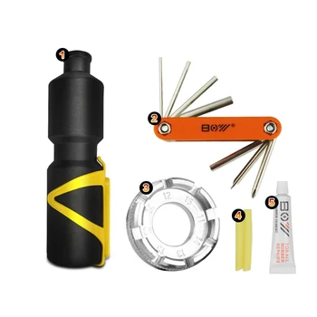 

Black Cycling Bottle Boxes Tool Bicycle Repair Kits Bag Bike Multifunction Tools Mountain Bike Repair Bottle Bag Portable
