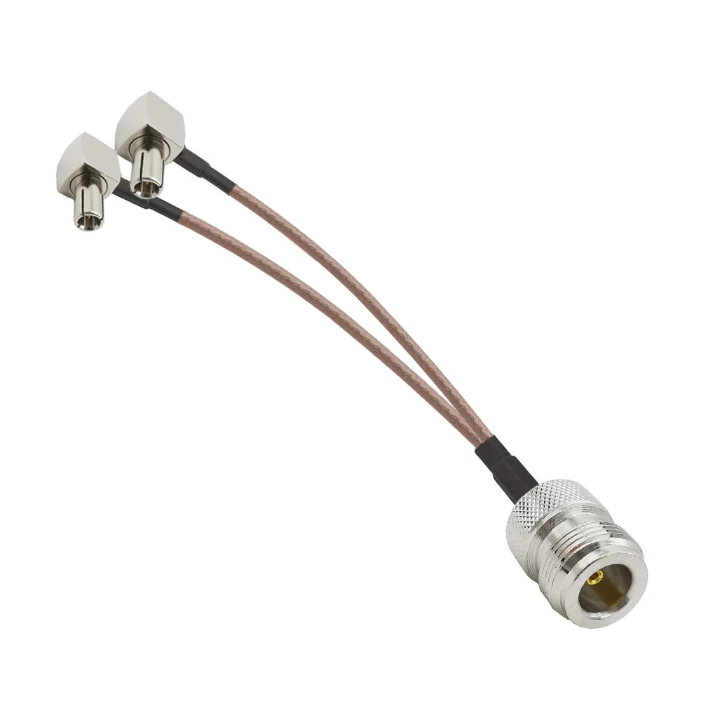 

N Type Female to 2X TS9 Male Right Angle RG316 Cable N to TS9 Splitter Combiner Y Type Cable Assembly for ZTE 3G 4G router mode