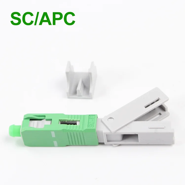 100 pcs SC UPC Fast Connector Snap type SC adapter FTTH Flat Fast Quick field Assembly 2