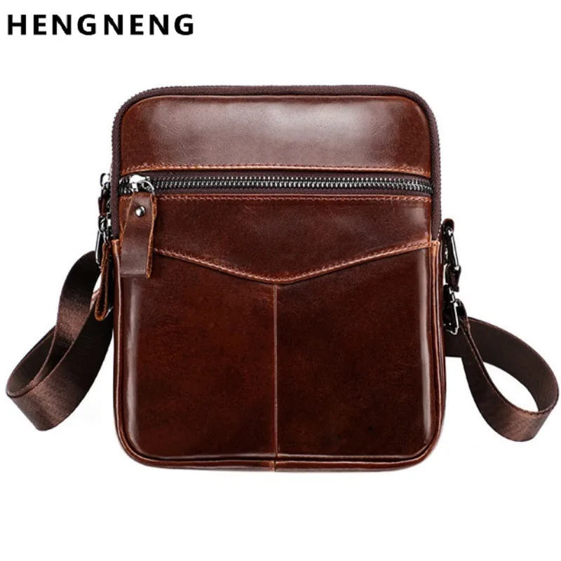 

Men's Crossbody Bag New Style Single Shoulder Bag Male Flap Bag For Phone Single Shoulder Fashionable Men's Leather Chest Bag