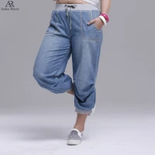 2020 summer women jeans  harem pants plus size loose trousers for denim Capris 6XL