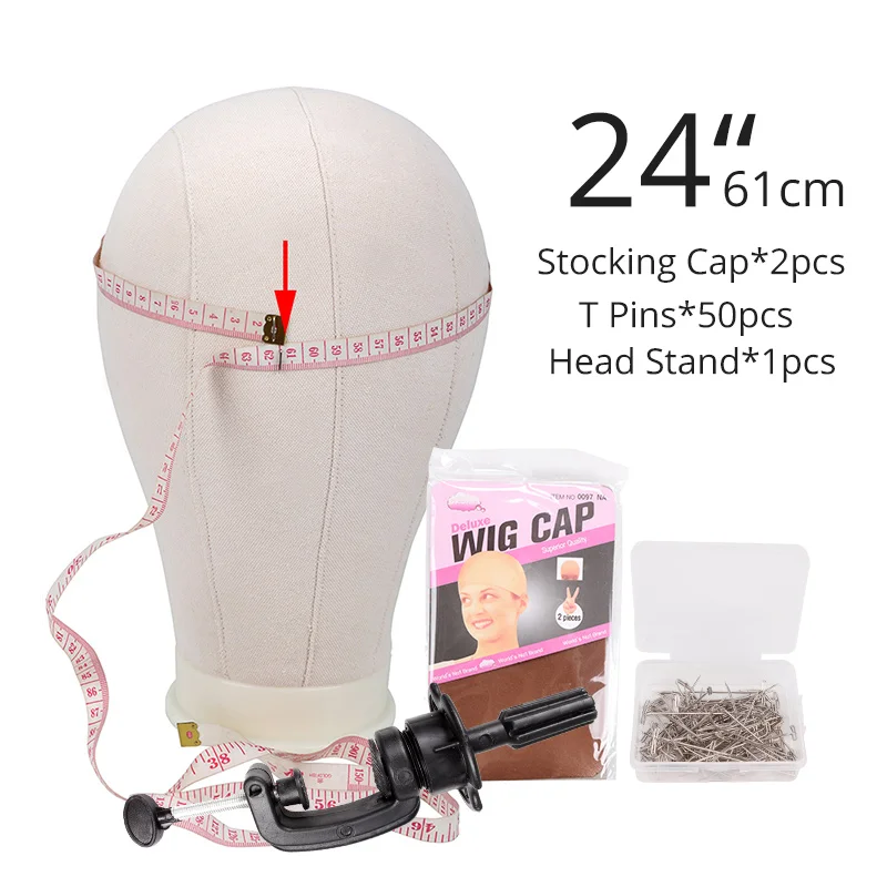 New Canvas Head For Wig Making 21 22 22.5 23 24 Wig Head