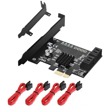 

4 Port SATA III PCIe Card, PCIe SATA III Controller Card to 6GB/S Internal Adapter Converter PCI SATA 3.0 Expansion Card