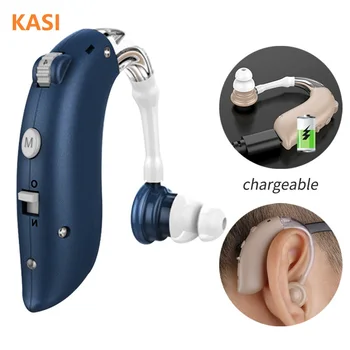 

Mini Rechargeable Hearing Aid Digital BTE Hearing Aids Adjustable Tone Sound Amplifier Portable Deaf Elderly digital Hearing Aid