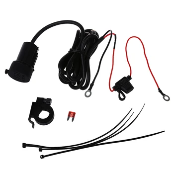 

5V 2.1A Double USB Charger Adapter for Moto Motorcycle Black [Electronica]