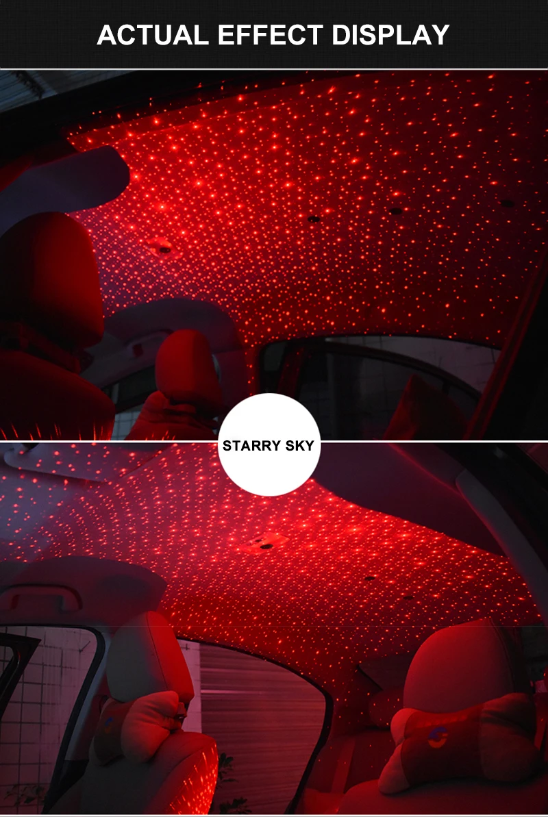 USB атмосферный светодиодный звездный свет лампа для салона автомобиля романтическая Автомобильная крыша ночник полнозвездный проекционный лазер для автомобиля домашние Вечерние