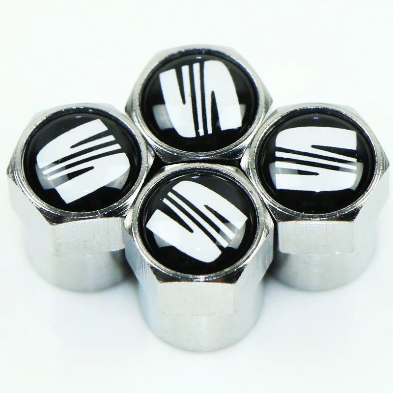 

4pcs Car Caps Emblems Case For Seat Leon FR+ Ibiza Altea Formula Racing Auto Wheel Tire Valve Cover Car Styling