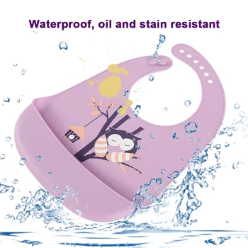 

Baby Bibs Feeding Burp Waterproof Silicone Baby Bibs Cloths Toddler Kids Boys Adjustable Feed Apron Saliva Eating Breastplate
