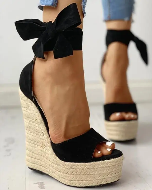 

Women Summer Wedge Sandals Female Platform Bohemia High Heel Sandals Fashion Ankle Strap Open Toe Ladies Shoes Zapatos De Mujer