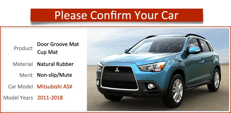 Противоскользящий коврик для Mitsubishi ASX 2011 2012 2013 RVR Outlander спортивные аксессуары ворота слот подставка