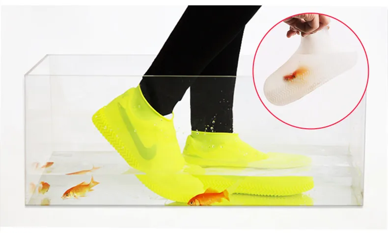 Силиконовые уличные Нескользящие водонепроницаемые чехлы для обуви портативные непромокаемые сапоги непромокаемая обувь покрытие для