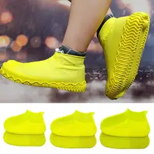 Силиконовые галоши Многоразовые водонепроницаемые непромокаемые ботинки унисекс; непромокаемые сапоги; нескользящие моющиеся износостойкие Чехлы для обуви