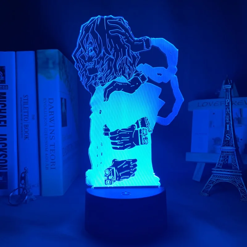 Anime My Hero Academia Tomura Shigaraki Led Night Light Lamp for Bedroom Decoration Birthday Gift Tomura Shigaraki 3d Lamp dinosaur lamp