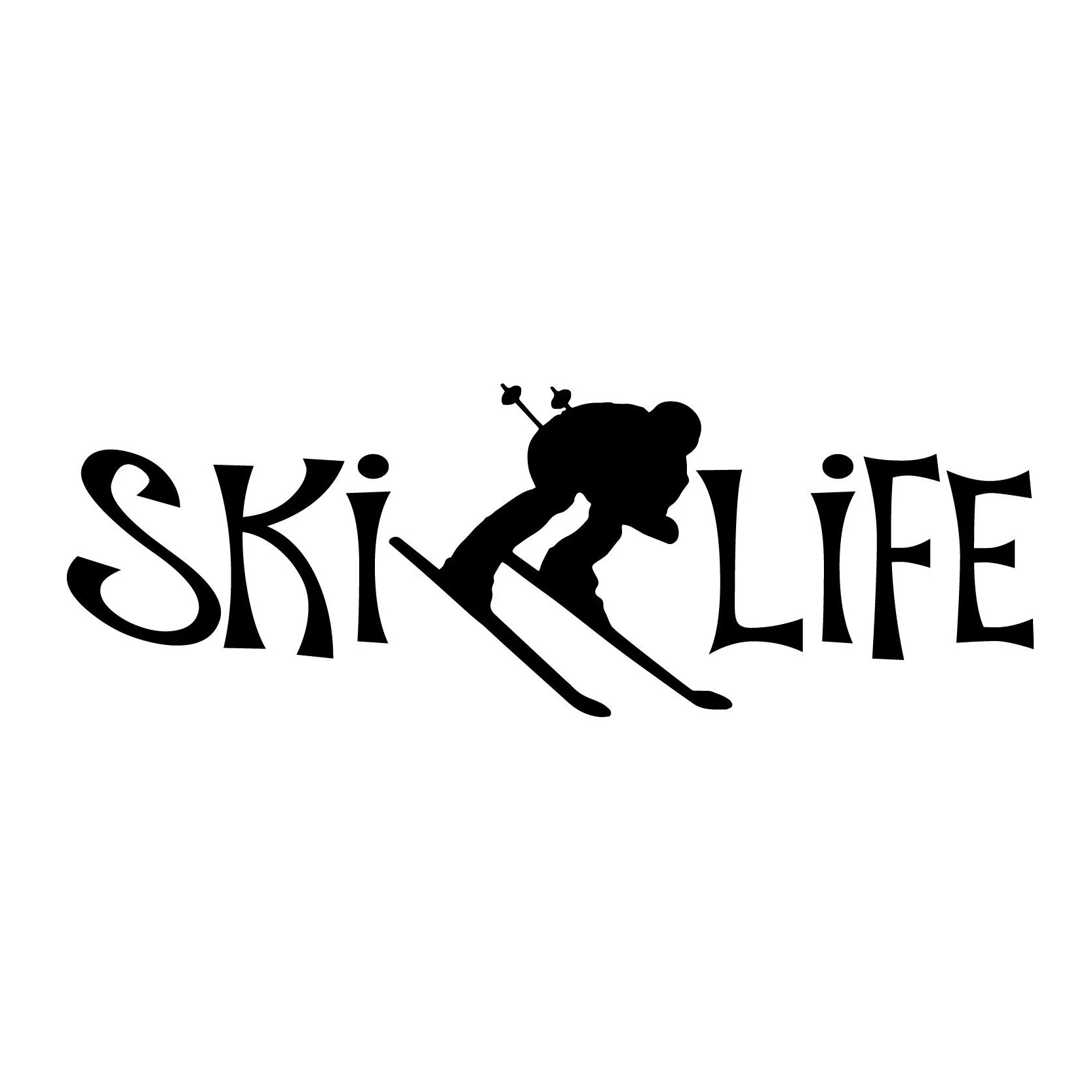 WILL BE STICKER Ski Life Decal Window Bumper Sticker Car Skiing Skis Winter Sports Snow Hills Vinyl Wrap | Автомобили и мотоциклы