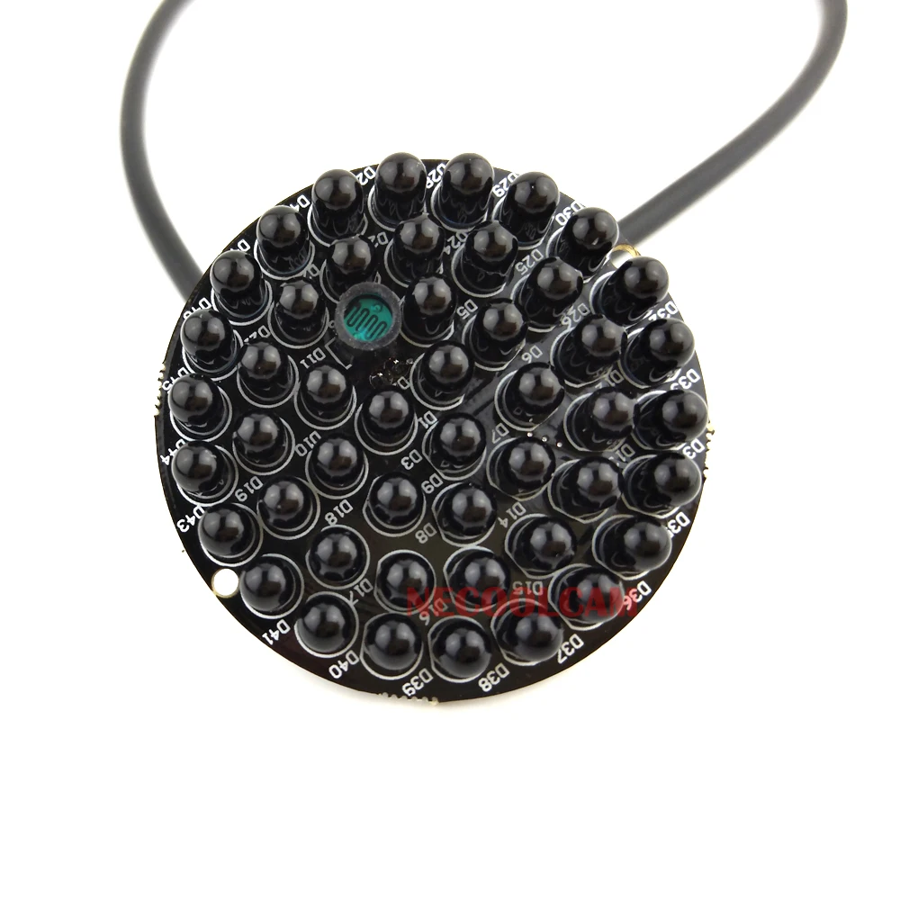 NEOCoolcam Invisible 940nm No Red Exposure at night 48pcs Black IR LEDs Infrared Light Board for IR Illuminator CCTV Accessories