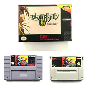 Cartucho de Jogo de Dragão Esmeralda para Snes Ntsc Pal Jogo de Vídeo