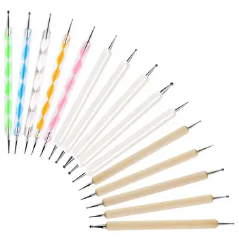 

15 Pcs Dotting Tools Set, Ball Stylus Embossing Pattern Clay Sculpting Carving Modeling Tools Nail Art, Mandala Rock Painting