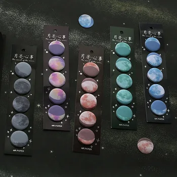 

1 Set Memo Pads Sticky Notes Kawaii Moon Story Paper Notepad Daliy Scrapbooking Stickers Office School stationery Bookmark