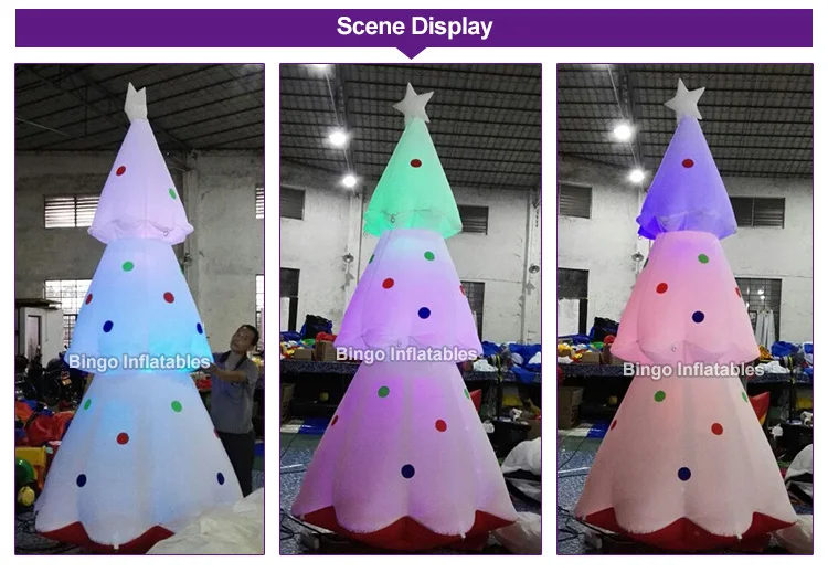 Дизайн 3 м высокая надувная Рождественская елка/надувная красочная светодиодный модель елки реклама для рождества украшения игрушки