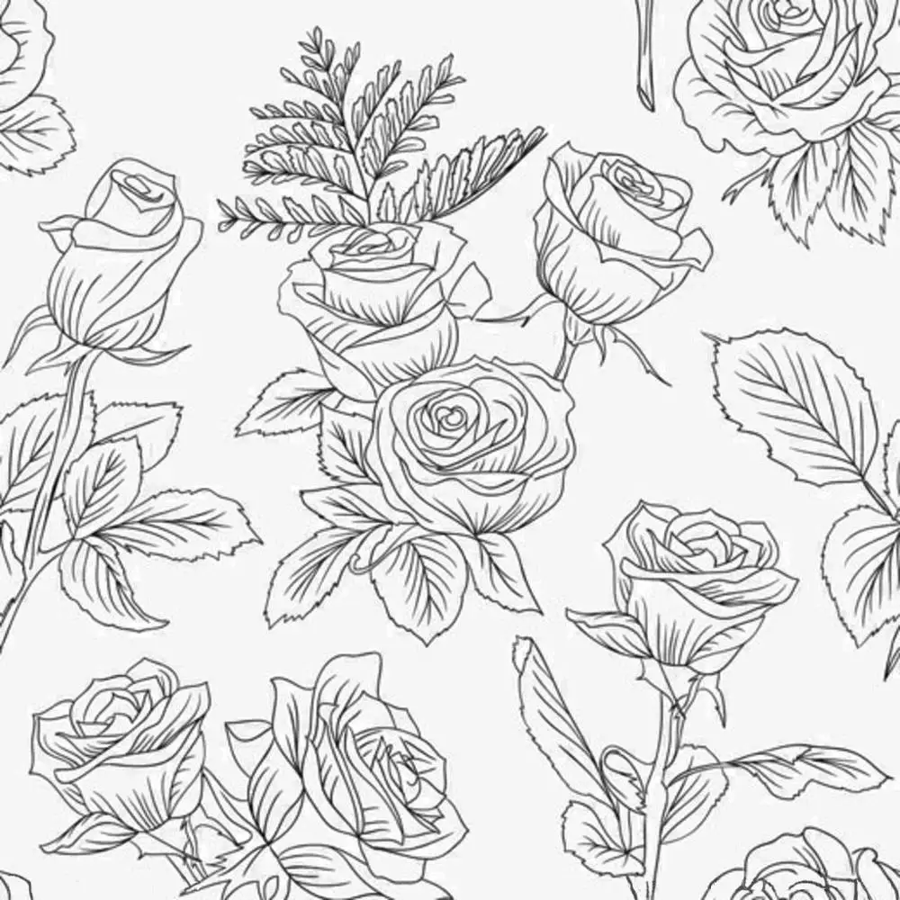 

ZhuoAng Flowers Leaves Rose Background Clear Stamps For DIY Scrapbooking/Card Making/Album Decorative Silicone Stamp Crafts