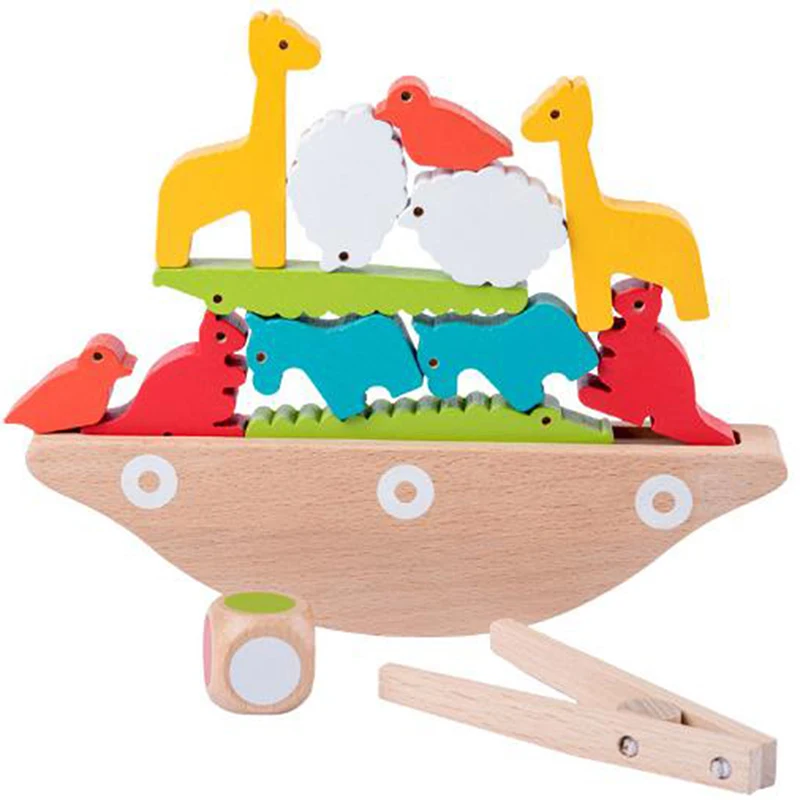  Boat Balancing Frame Baby Early Learning Toy Montessori Teaching Aids Animal Balance Colorful Early - 4000056870620