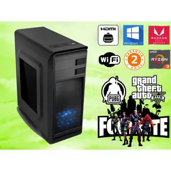 

-PC Gaming-Ryzen 3 2200G-8 hard gb/16 hard gb RAM-500 hard gb/1 TB HDD-120/ 240 hard gb SSD-GPU: RADEON RX VEGA 8-WINDOWS 10-2 YEARS WARRANTY-