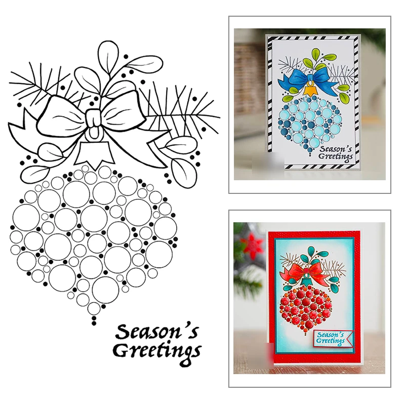 2021 New Christmas Holly Pattern Clear Stamps For DIY Making Word