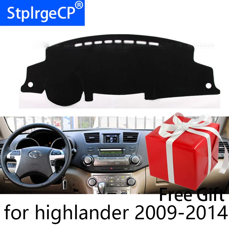 For Toyota Highlander 2009 2014 Dashboard Mat Protective Pad Shade Cushion Pad Interior Sticker 