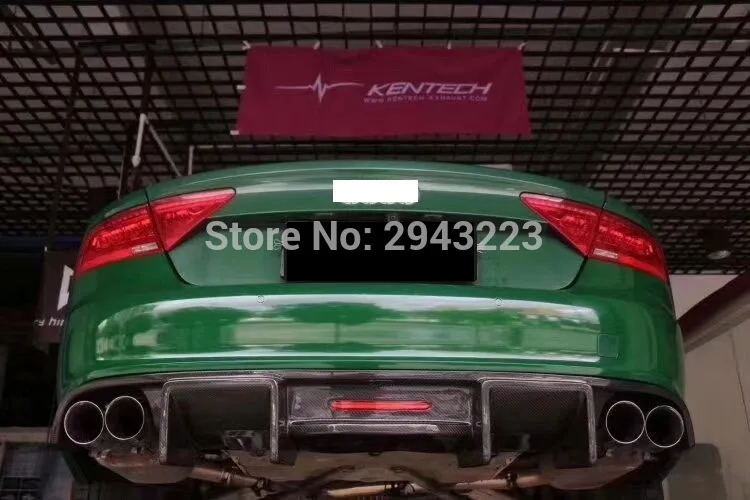 Для Audi A7 Sline S7 бампер 2012- карбоновый задний спойлер диффузор бампер Защита защитная накладка со светодиодным светильник