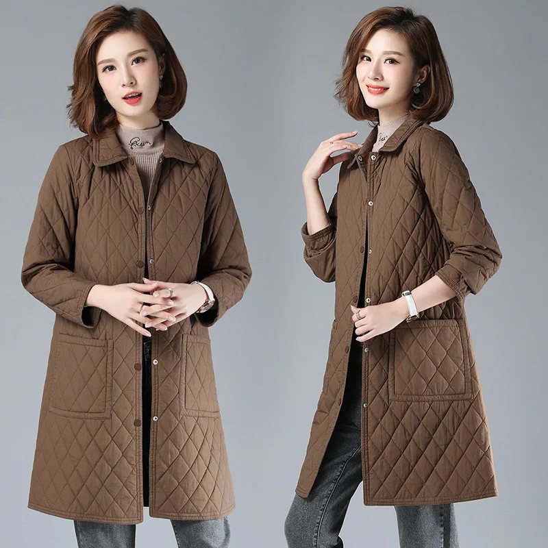 

Padded Coat Women's Autumn And Winter 2019 New Style Mid-length Casual plus Cotton Shirt Thick Warm Shirt WOMEN'S Cotton-padded